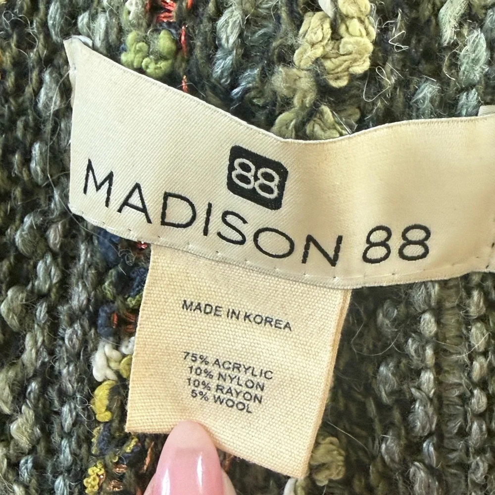 Madison 88 Multicolor Knit Copper Threads Scarf